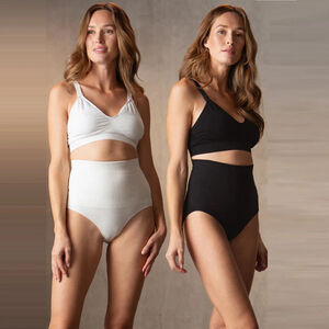 Seraphine Seamless Bamboo Nursing Bras 2-Pack Size L – Black & White